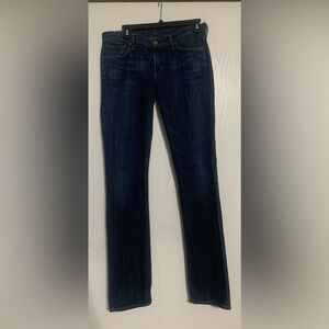 Citizens of Humanity mid-rise, straight-leg jean with a dark wash